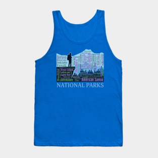 All National Parks List Word Cloud Tank Top